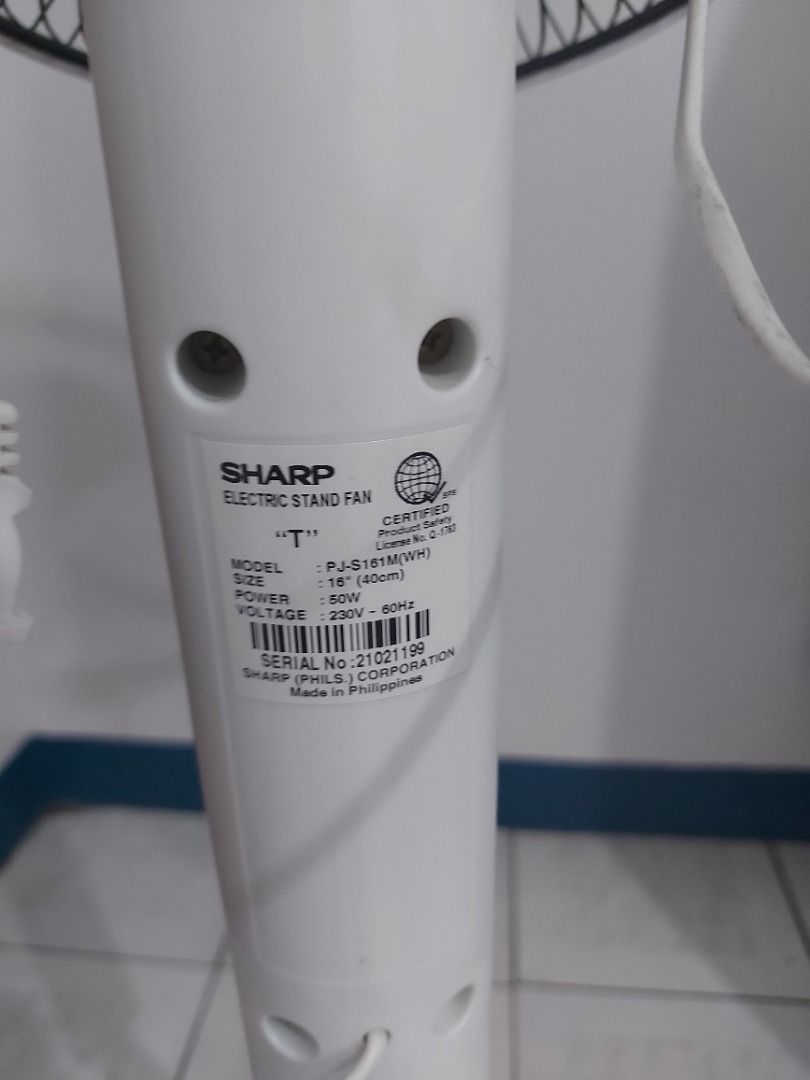 sharp-electric-stand-fan-16-inches-white-on-carousell