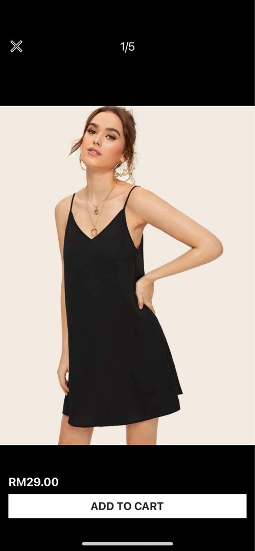 Black cami outlet shift dress