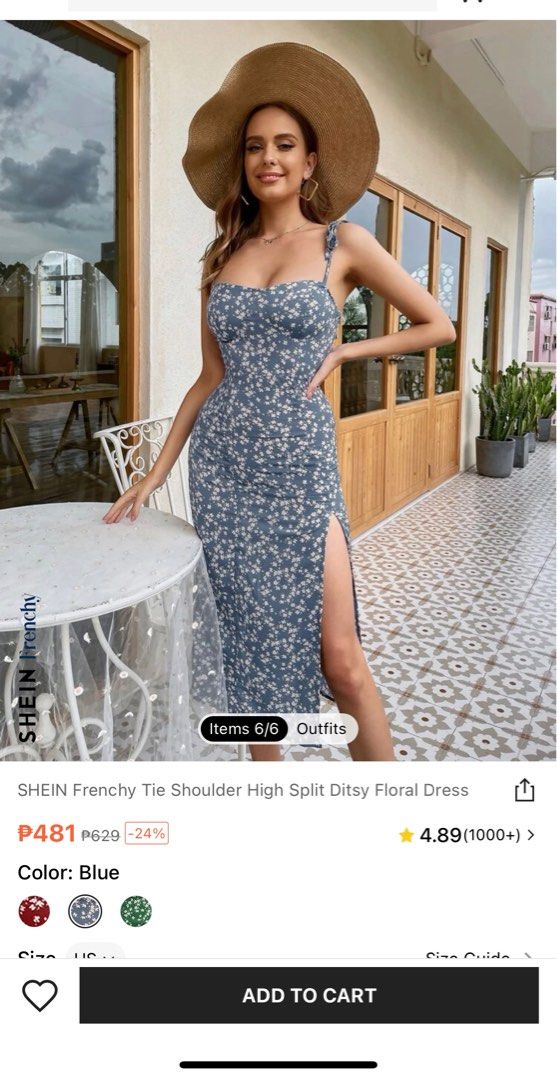 Shein Floral Dress (Category: Dresses) located in Makati City. Submitted by xjampx (Listing ID 1239610515, Image 1). Description: Delivery: Mnl - Grab/Lalamove Other Areas - LBC.