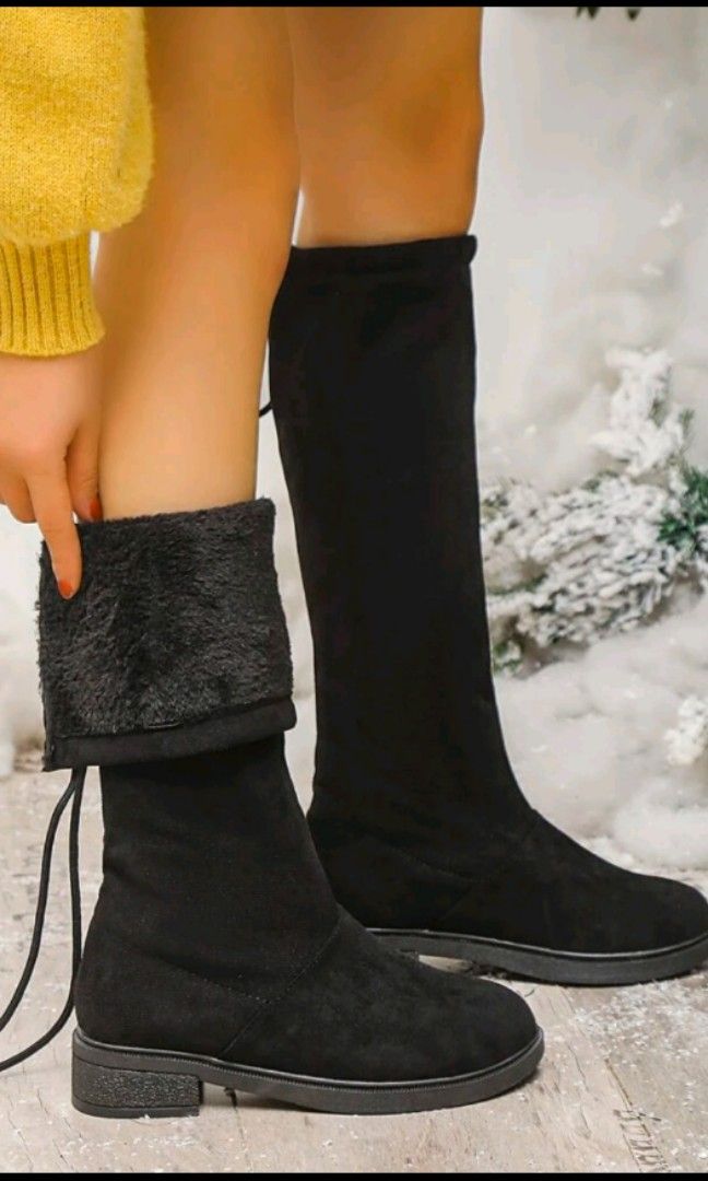Fur lined combat boots sales