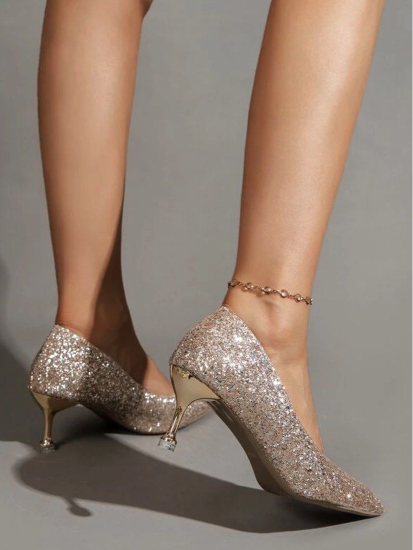 Rose Gold Sparkly Heels