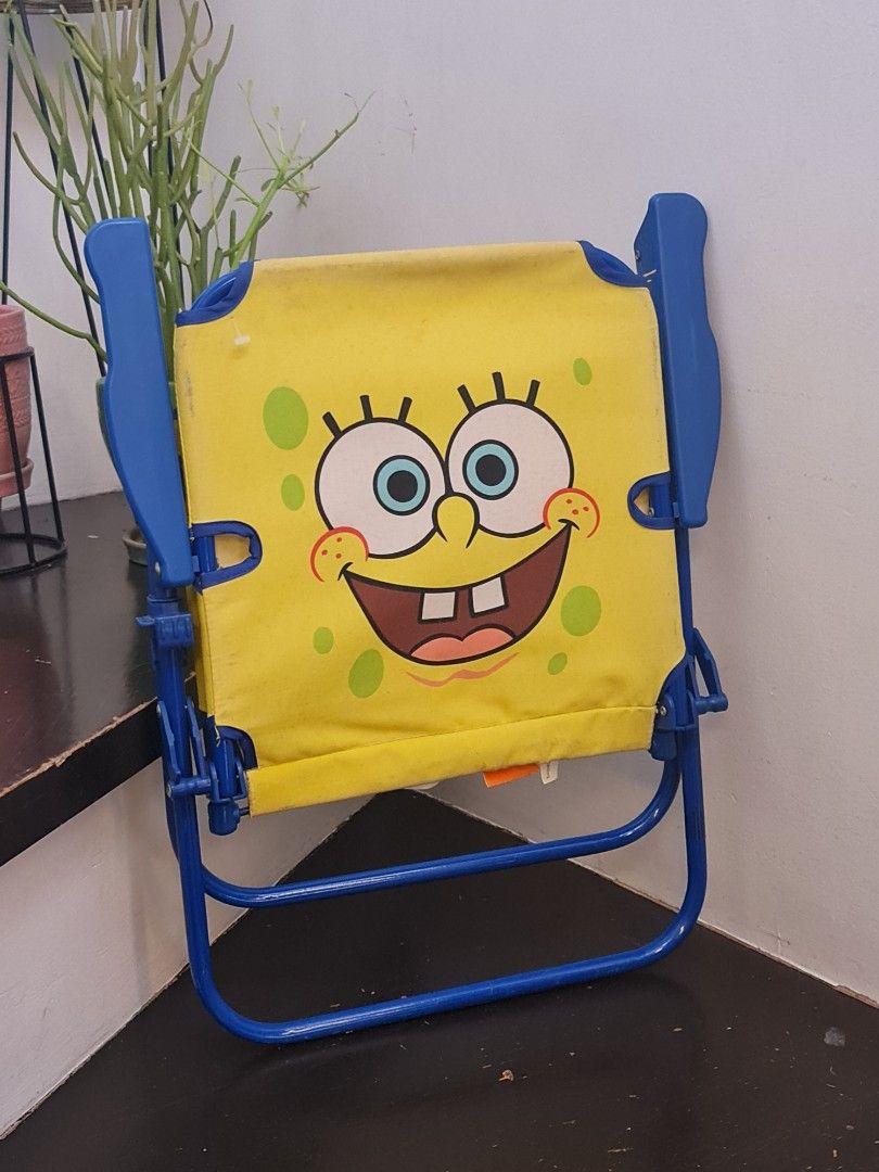 Spongebob foldable chair, Babies & Kids, Baby Nursery & Kids Furniture