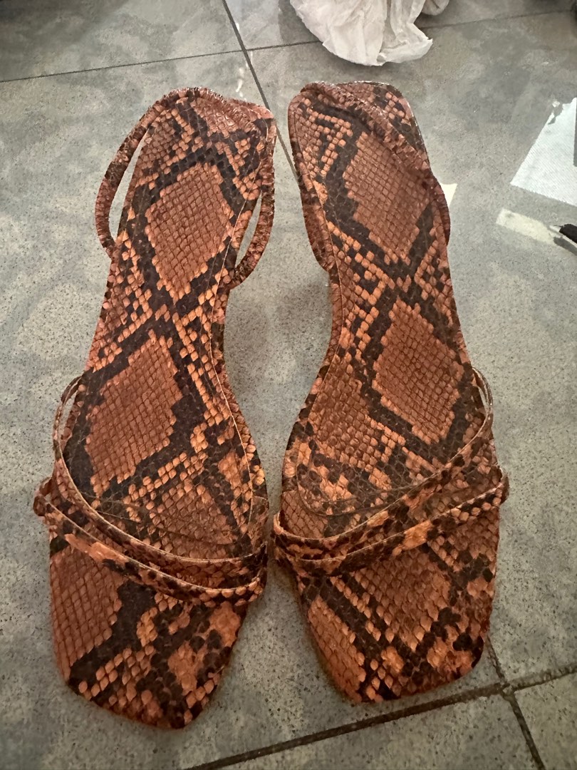 Neon deals snakeskin sandals