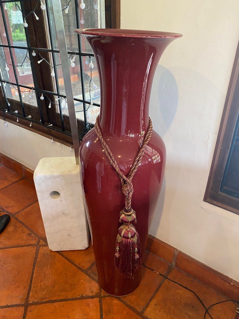 Stylish Red Floor Vases!, Furniture & Home Living, Home Decor, Vases