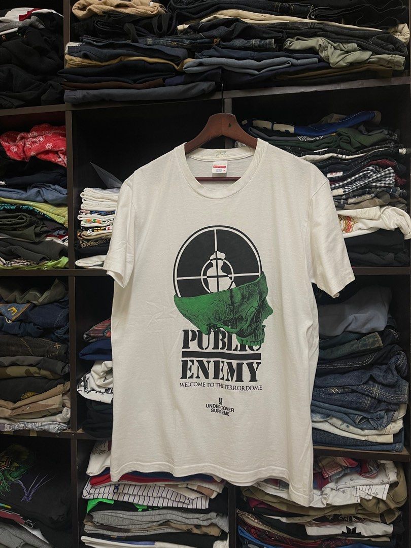 Supreme x Undercover x Public Enemy Tee Men s Fashion Activewear