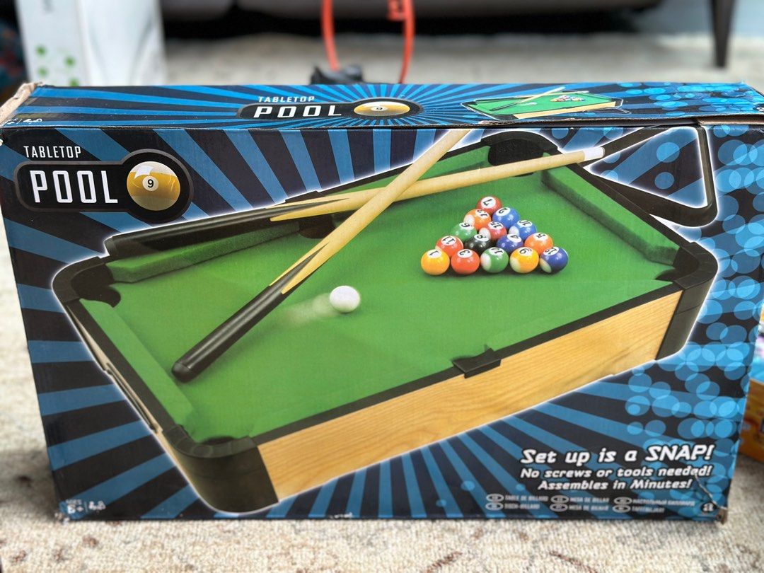 Tabletop Pool, Hobbies Toys, Toys Games on Carousell