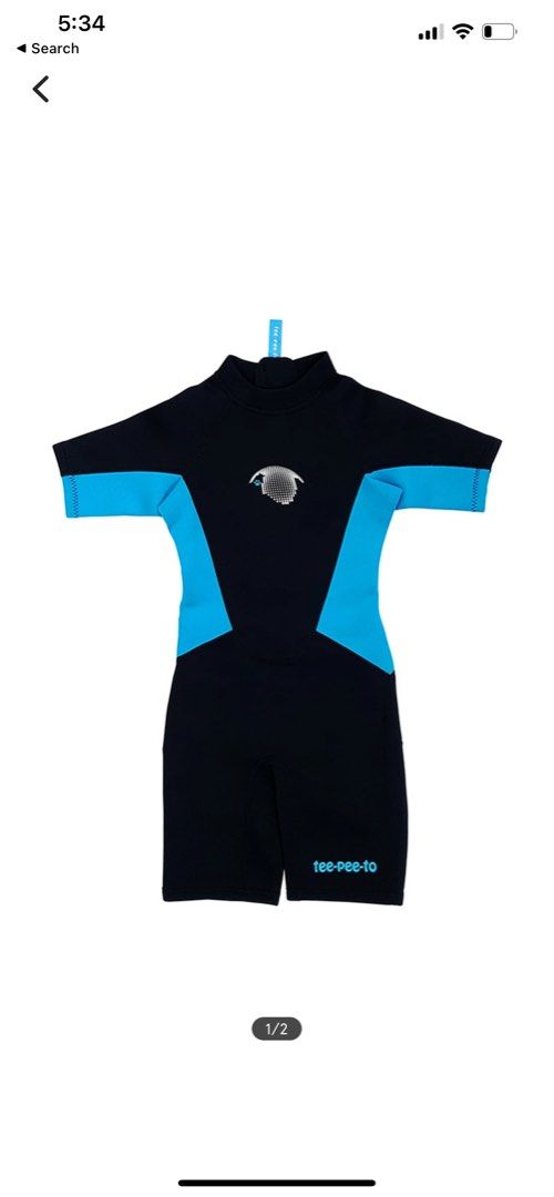 TeePeeTo One Piece Thermal/Neoprene Wetsuit with back zipper, Babies & Kids, Babies & Kids
