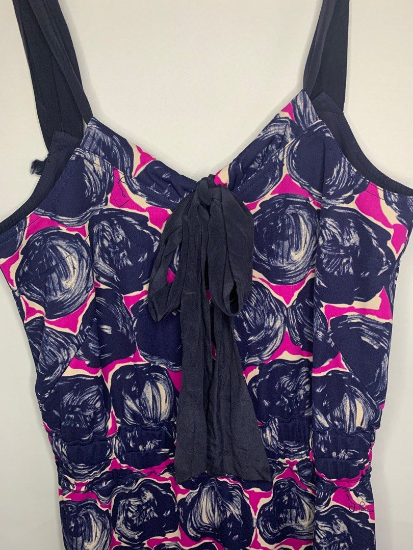 Tory Burch Sleeveless Dress (Category: Luxury Apparel) located in Baguio. Submitted by THRIFThingWars (Listing ID 1239626522, Image 2). Description: Size on Tag: S Width (pit to pit)- 18.5" Length (pit to hem)- 31" *garterized waist.