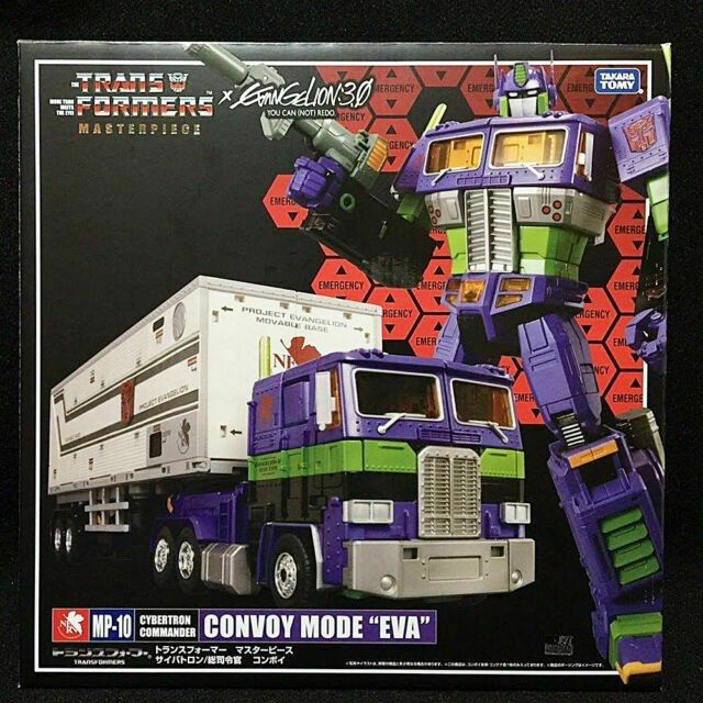 Tranaformers x Eva 新世紀福音戰士 Takara tomy MP-10 Optimus Prime 初號機 變形金剛 變形 ...