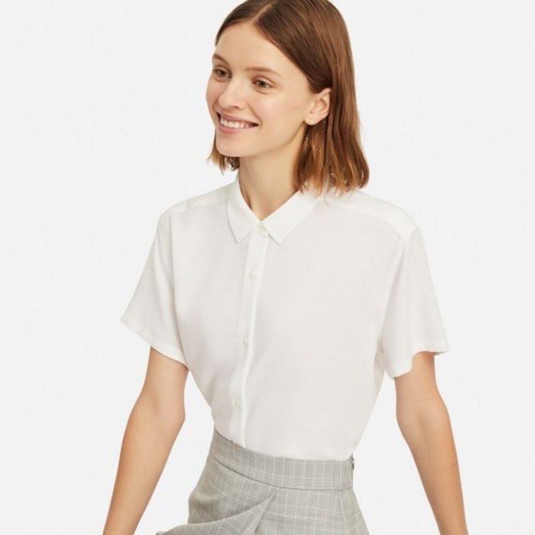 Uniqlo short sleeve button down discount