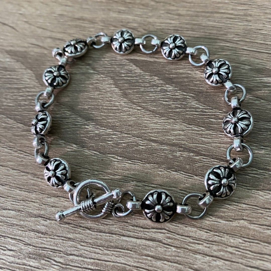 Unisex Cross Ball Toggle Hook Silver Bracelet Men s Fashion