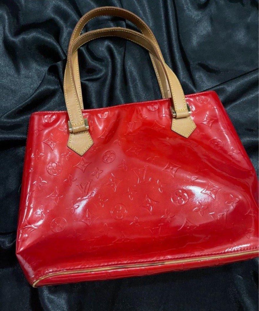 LOUIS VUITTON Houston red gold Vernis Tote Bag Shoulder Bag Patent