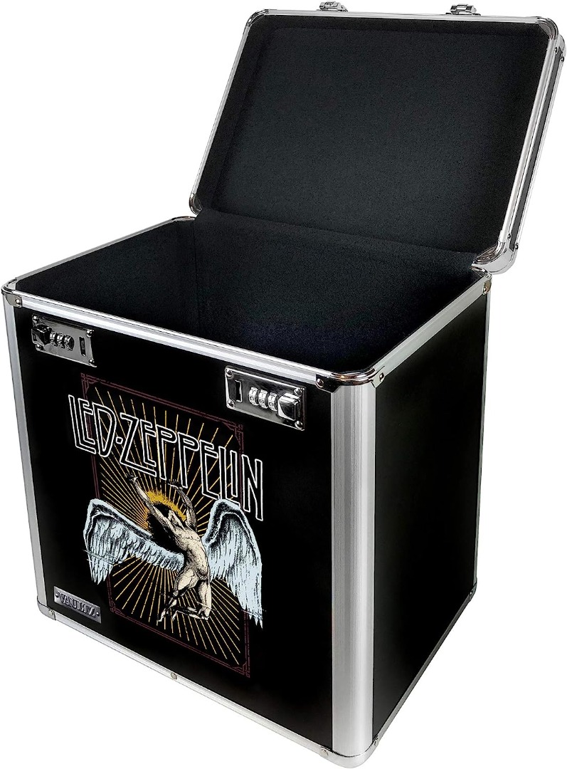 Vaultz Vinyl Record Storage Box Locking 50 Album Holder & Organizer