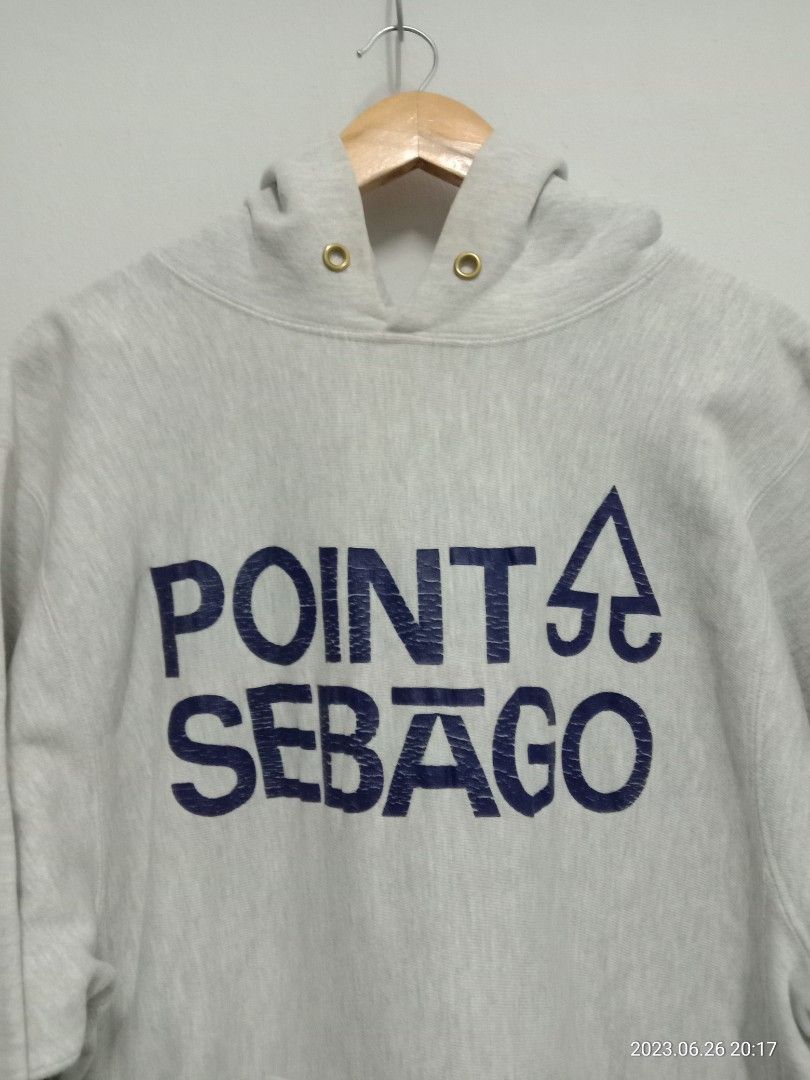 Vintage 90s Champion Reverse Weave Point Sebago Hoodie Men s