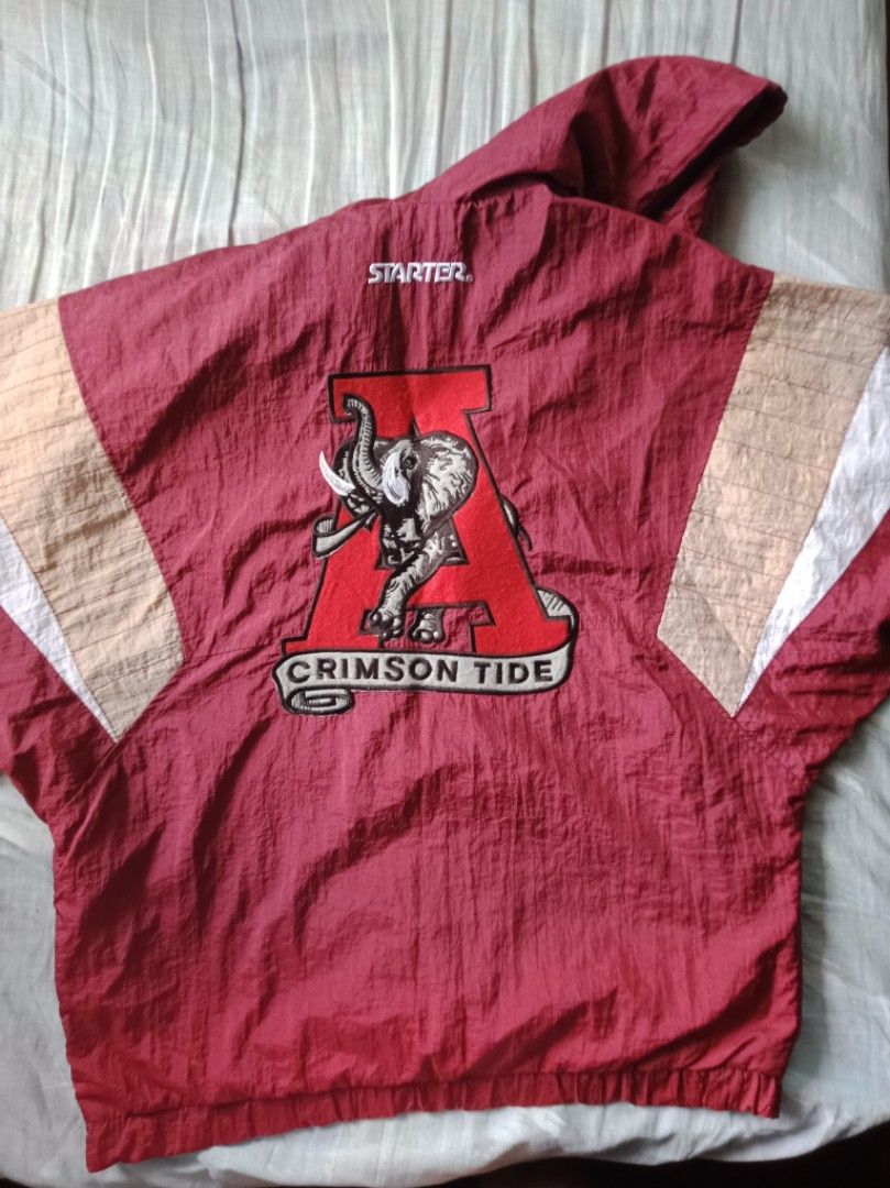 vintage alabama crimson tide pullover starter jacket, Men's Fashion