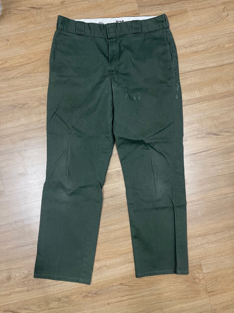 Vintage Dickies Green Army Pants, Men's Fashion, Bottoms, Trousers on ...