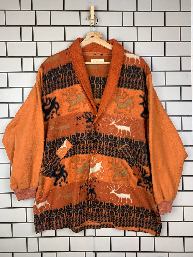 Vintage Japanese Brand Half Time Fleece, Men's Fashion, Coats, Jackets