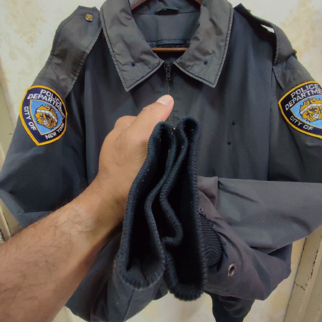VINTAGE SPIEWAK NYPD BOMBER JACKET WITH PATCHERS AND APPROVAL WASH