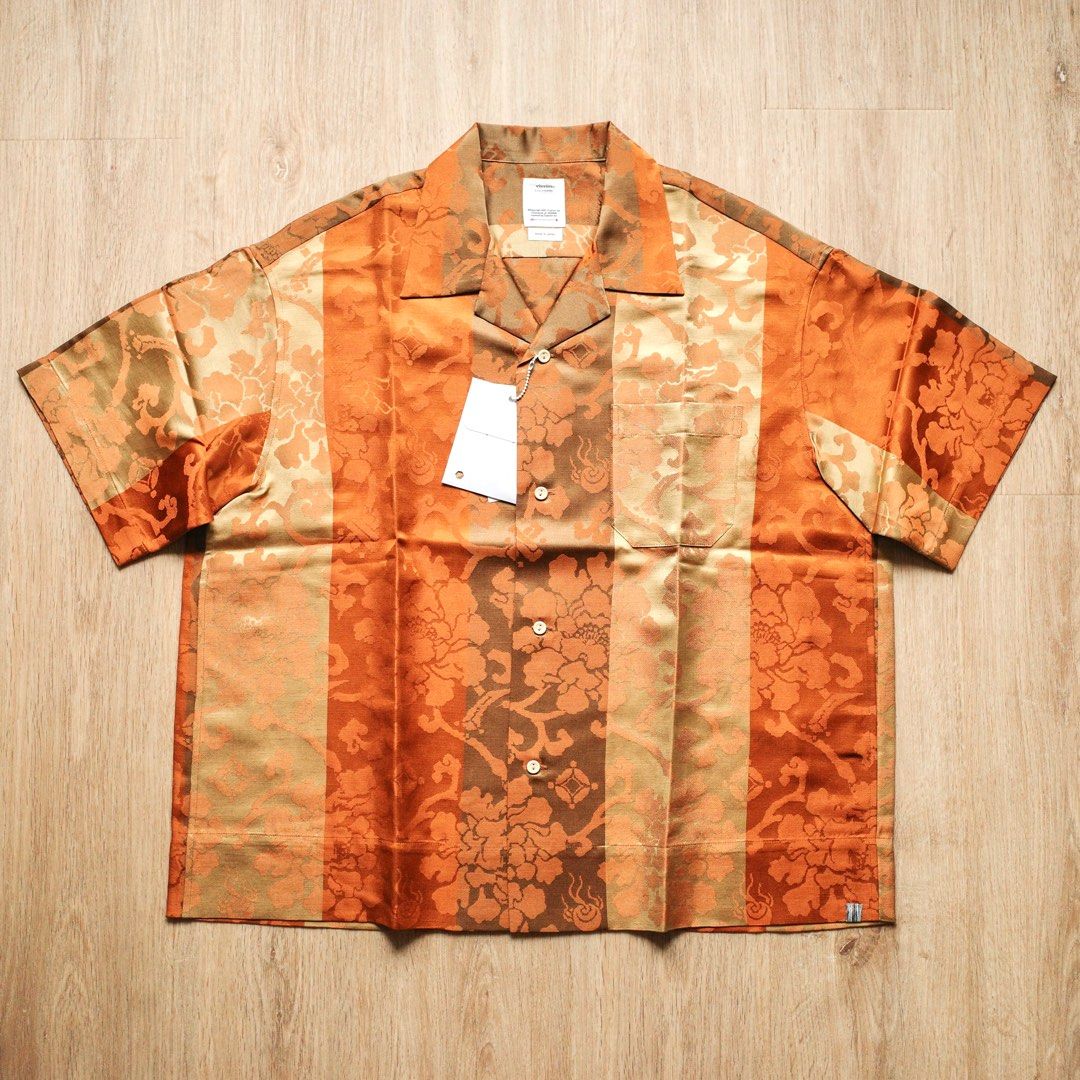 visvim COPA SHIRT S/S JACQUARD (SILK), 名牌, 服裝- Carousell