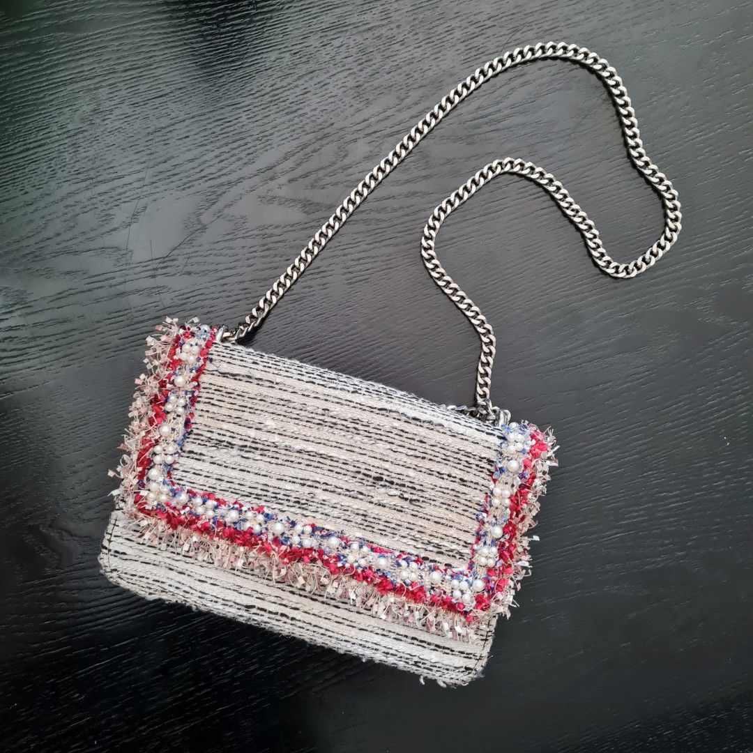 Zara tweed bag hotsell