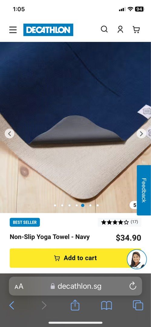 Decathlon yoga towel deals