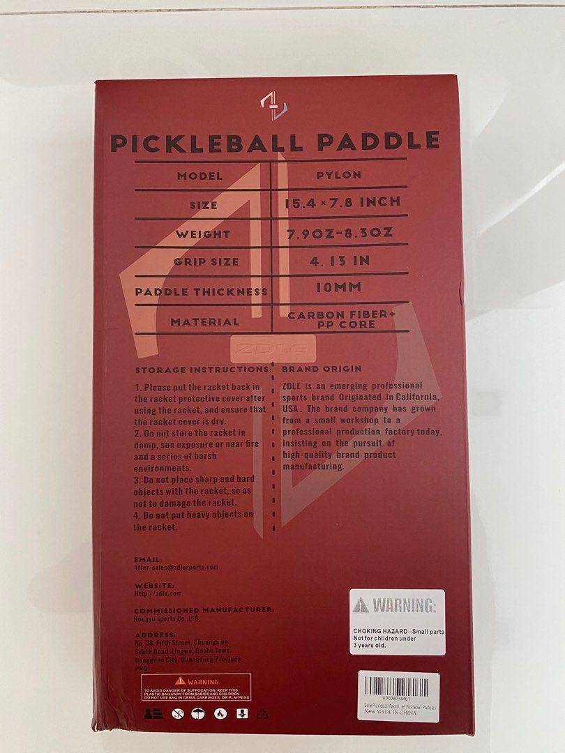 Zdle Pickleball Paddle Set, Sports Equipment, Sports & Games, Racket