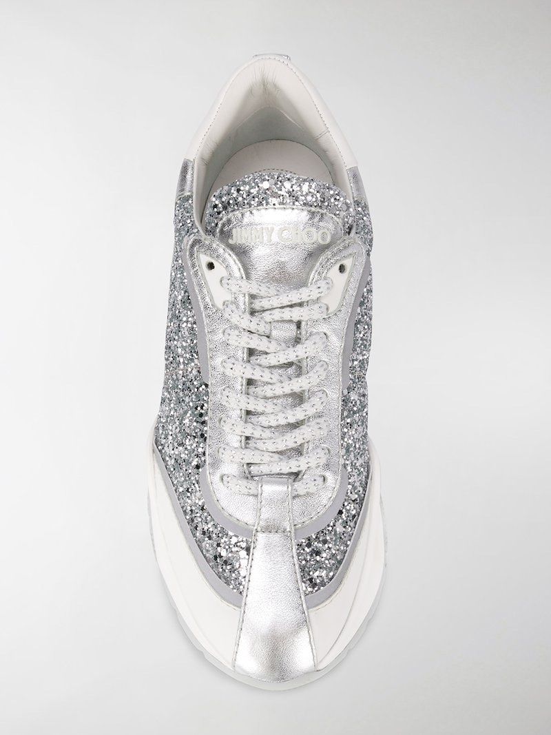 100%NEW* JIMMY CHOO RAINE Sneakers (White/Silver) 37碼*貨版*, 名牌