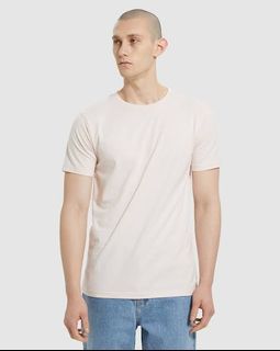 2x GENERAL PANTS CO. BASICS BASIC CREW TEE PINK T-SHIRT IN SZ M