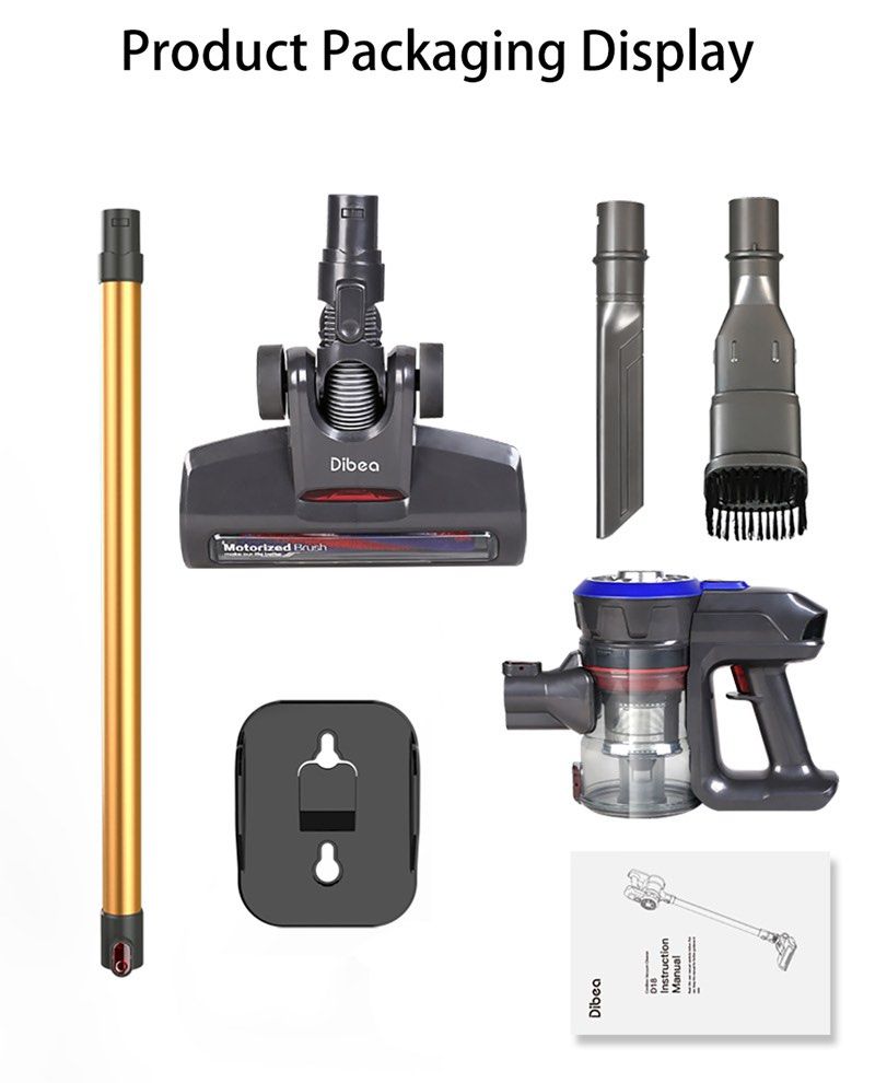 3K review Free delivery DIBEA D18 Cordless Vacuum Cleaner Handheld Stick LED Light