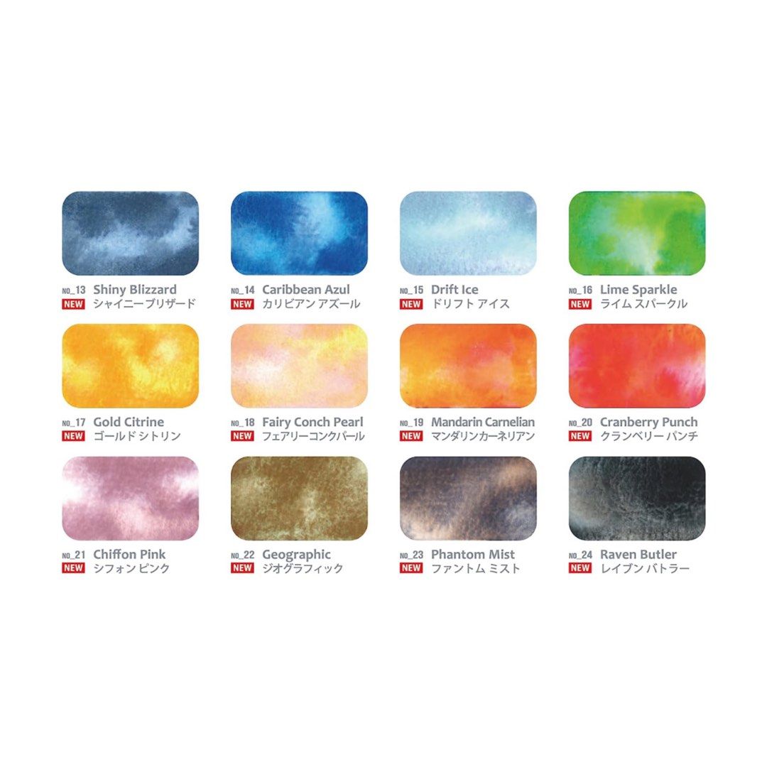 由 artxforgood (刊登 ID 1239821433，圖片 3) 提交，位於 Hong Kong 的 限時推廣優惠: 日本 Kusakabe 沉澱色水彩12色套裝 (類別：工藝用品及工具)，說明：【#axf水彩系列 】 日本 Kusakabe 沉澱色Harmonia系列水彩12色套裝 產品made in Japan🇯🇵 需預訂 ｜約10至14個工作天左右到貨 《產品簡介》 Kusakabe 1928創業，為日本老字號顏色生產商 沉澱色透明水彩顏料，會分離並沉澱到紙張表面，塑造出特殊的紋理效果。 如紙張紋路越粗，水份越多，沉澱效果會更明顯。 🖌️產品共兩款 圖中上方為Harmonia 12至24號色，色調較鮮艷明亮 圖中下方為Harmonia 1至12號色，色調較冷艷清淡 《貨品價錢》 12色套裝(共兩款) 每支10ML 限時優惠價HKD$599 (原價$699) 有意歡迎dm落單🙋🏻‍♀️ 付款-恒生中銀入數/alipay hk/payme/轉數快 取貨-順豐到付/本