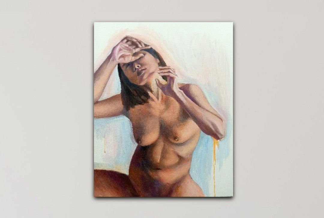 nude painting (Category: Art & Prints) located in Iloilo. Submitted by bernacerangela (Listing ID 1239757704, Image 1). Description: Title: the woman (nude series) Size: 22x28 inches Medium: acrylic on canvas 2023 -ready to hang -my original painting -canvas stretched on wood framed -include certificate of authenticity (COA) -varnished -accept shipping (LBC) I also do painting commission, message me if you're interested. #painting #art #sale.