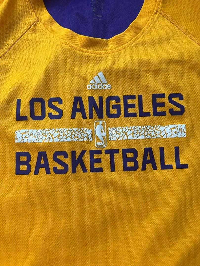 Adidas Los Angeles Lakers Basketball Training Tee, Men's Fashion