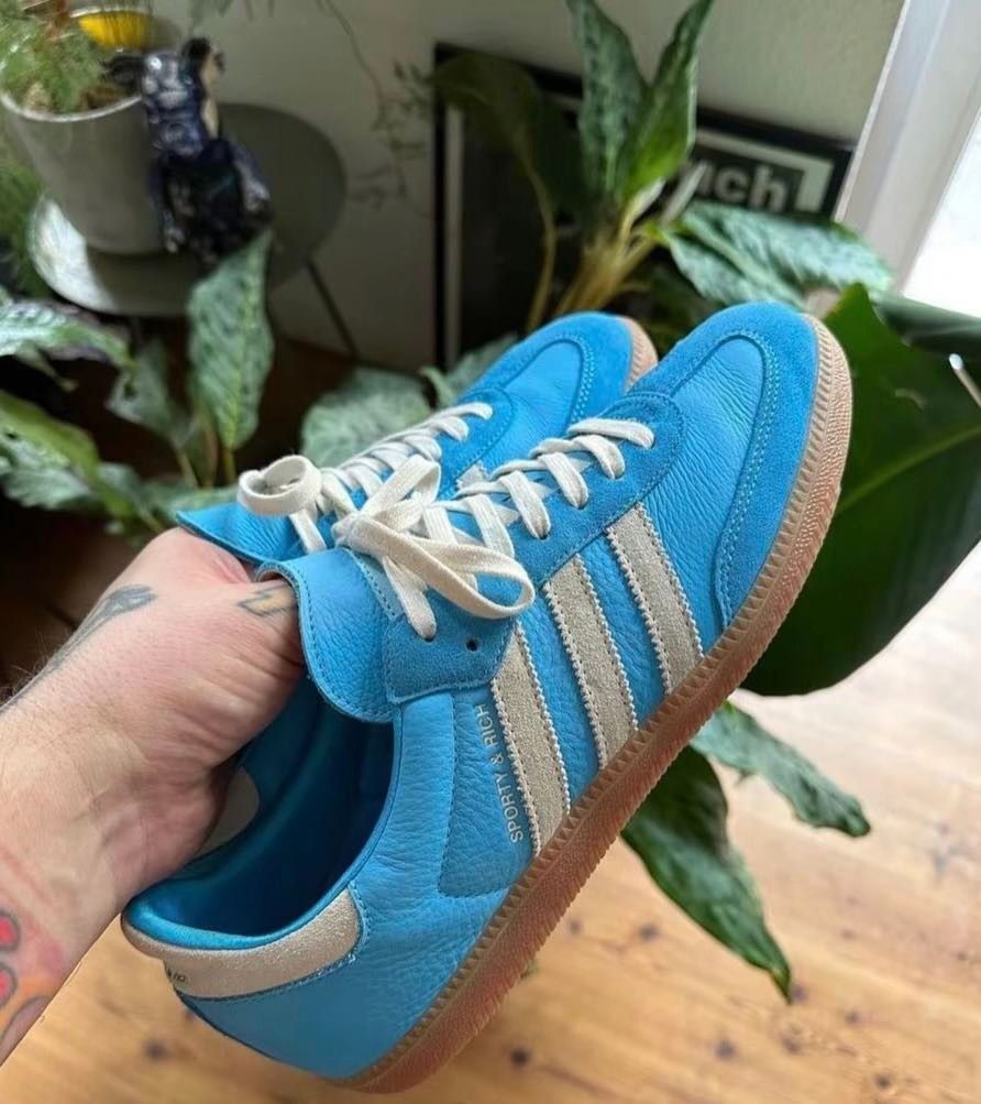 adidas gazelle silver green womens adidas Samba OG Sporty & Rich "Cream White & Blue Rush"  Court Order
