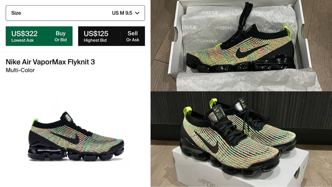 Air vapormax flyknit 3 black/volt/blue lagoon outlet
