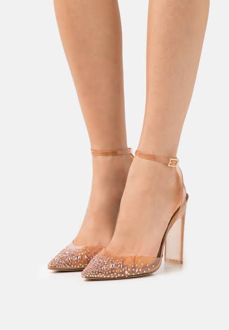 ALDO X Disney Glass Slipper Pointed Toe Pump In Bone Smart 43 OFF