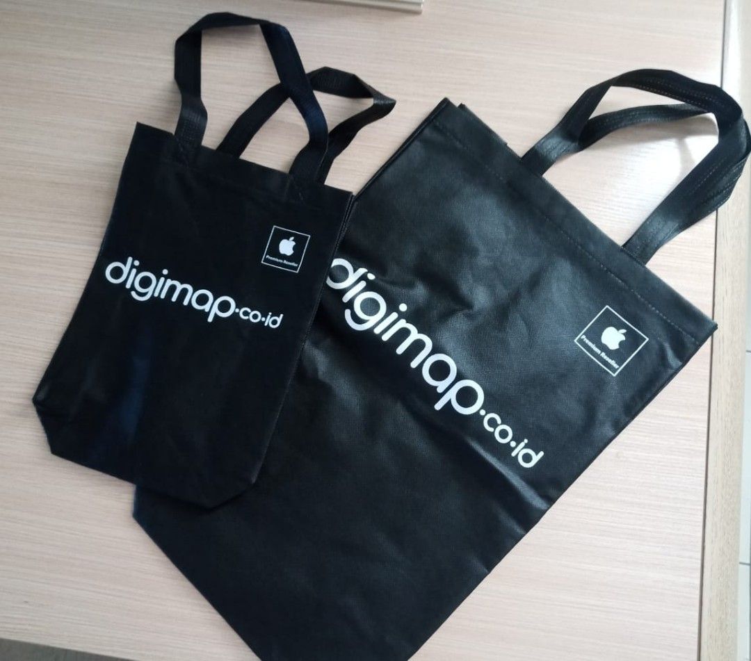 Apple Digimap Tote Bag tas kantong paperbag, Elektronik, Lainnya