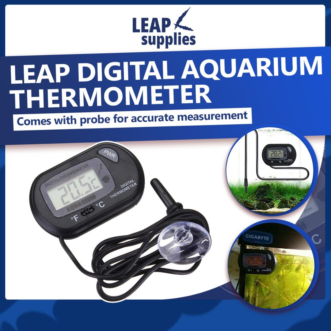 AquaBlue Digital Thermometer Fish Tank Aquarium Water Temperature