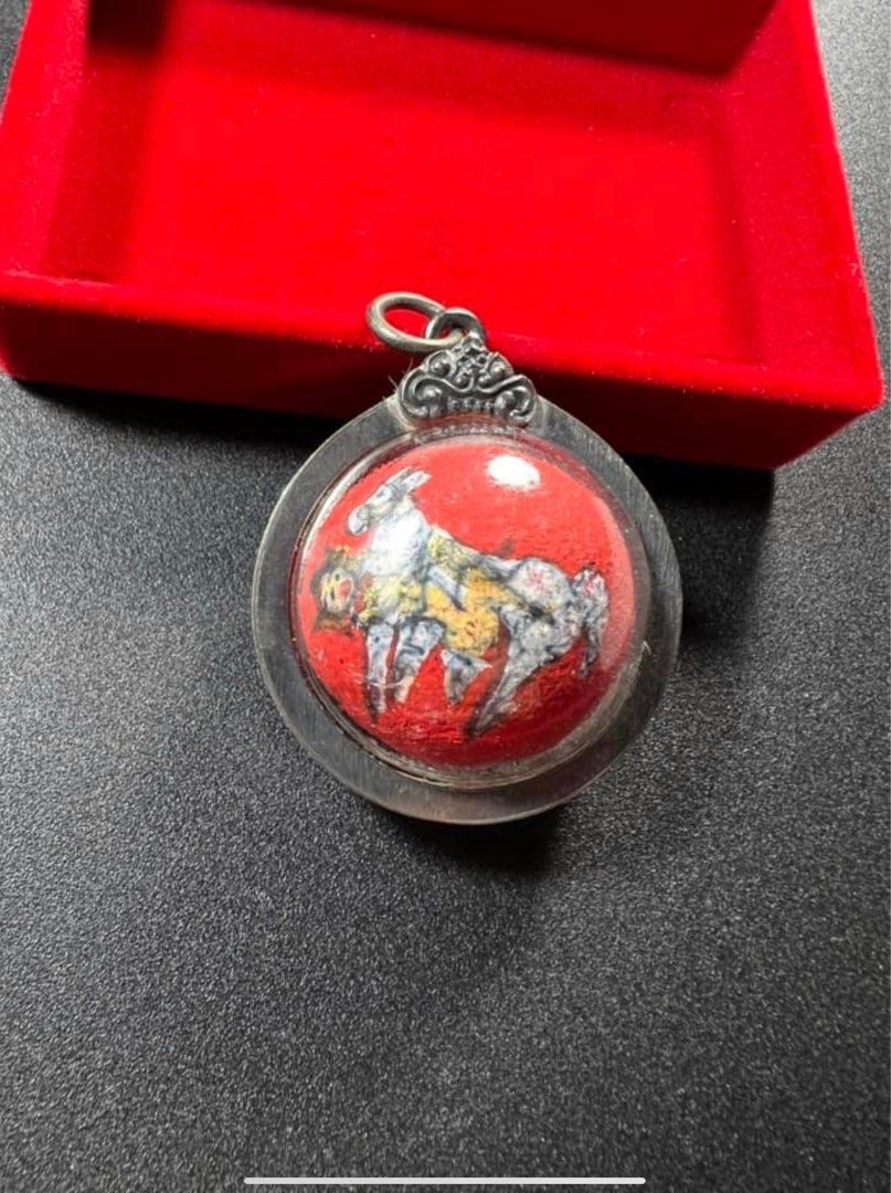 Authentic Loop Om Ma Sep Nang with Hand Written Takrud Made By Kruba ...