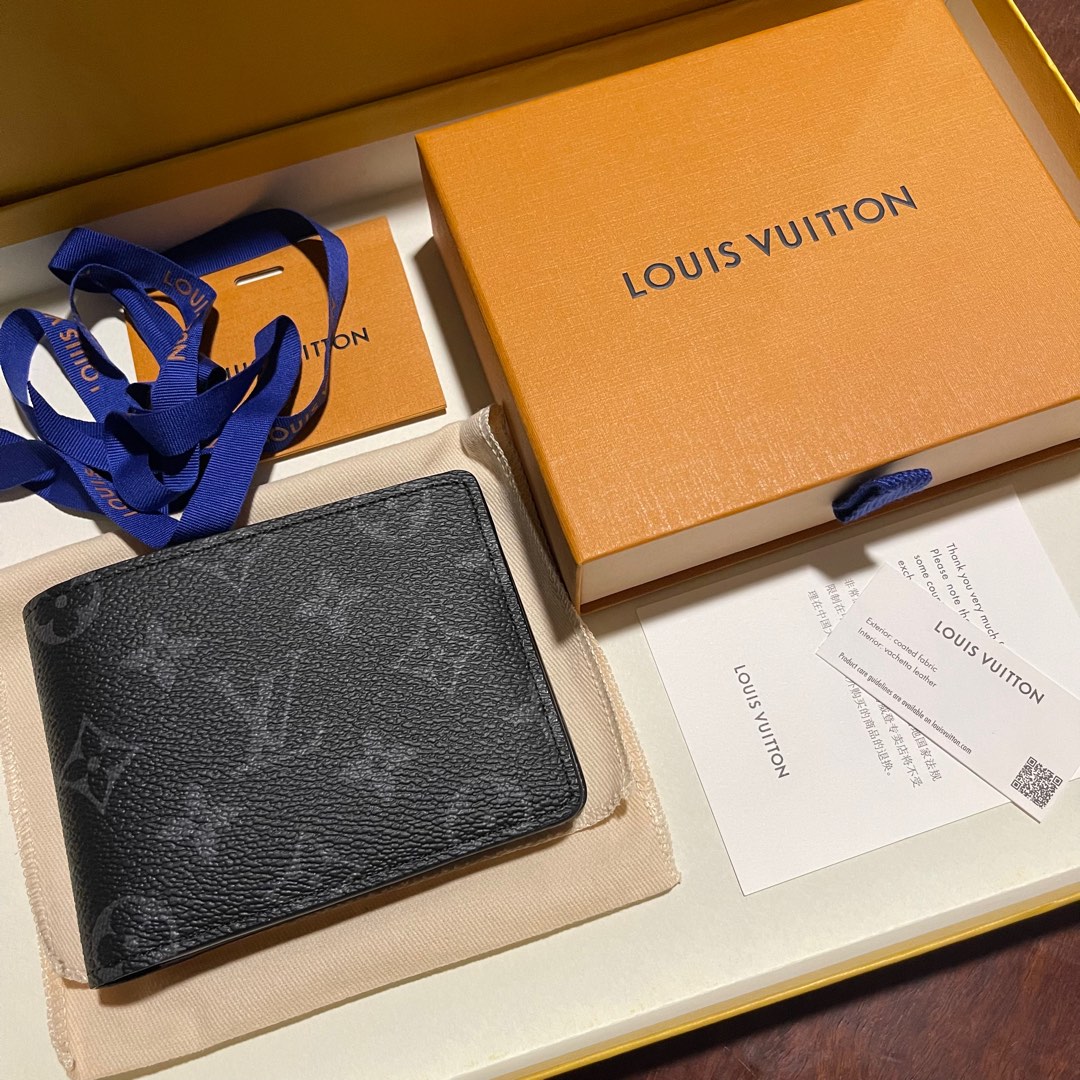 Louis Vuitton Eclipse Canvas Wallet (pre-owned) in Black for Men