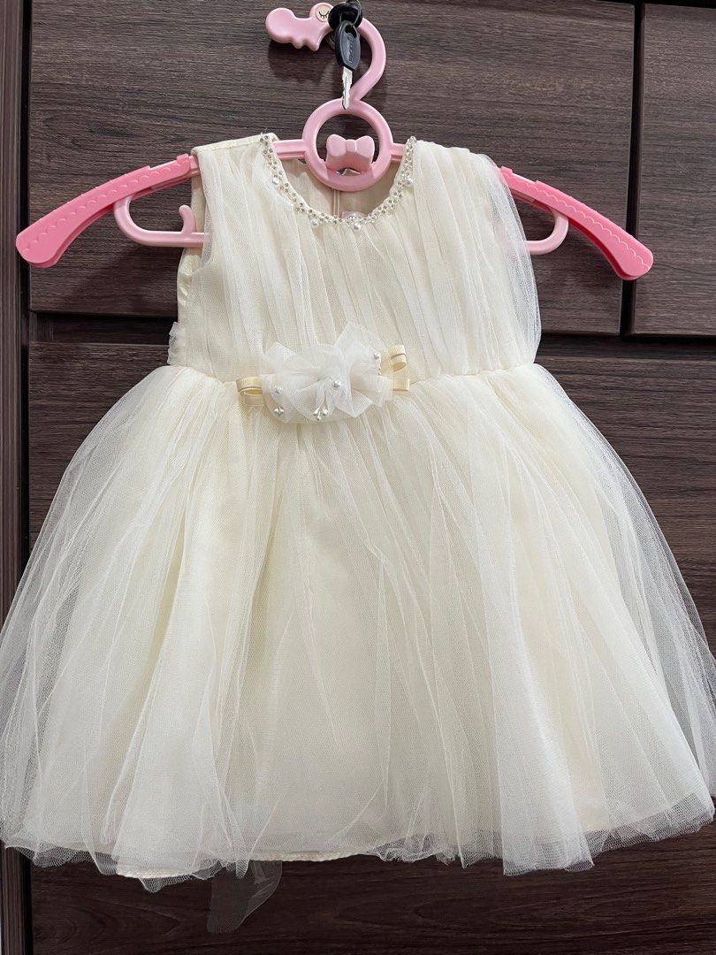 Baby Girl Party Dress in Cream Babies Kids Babies Kids
