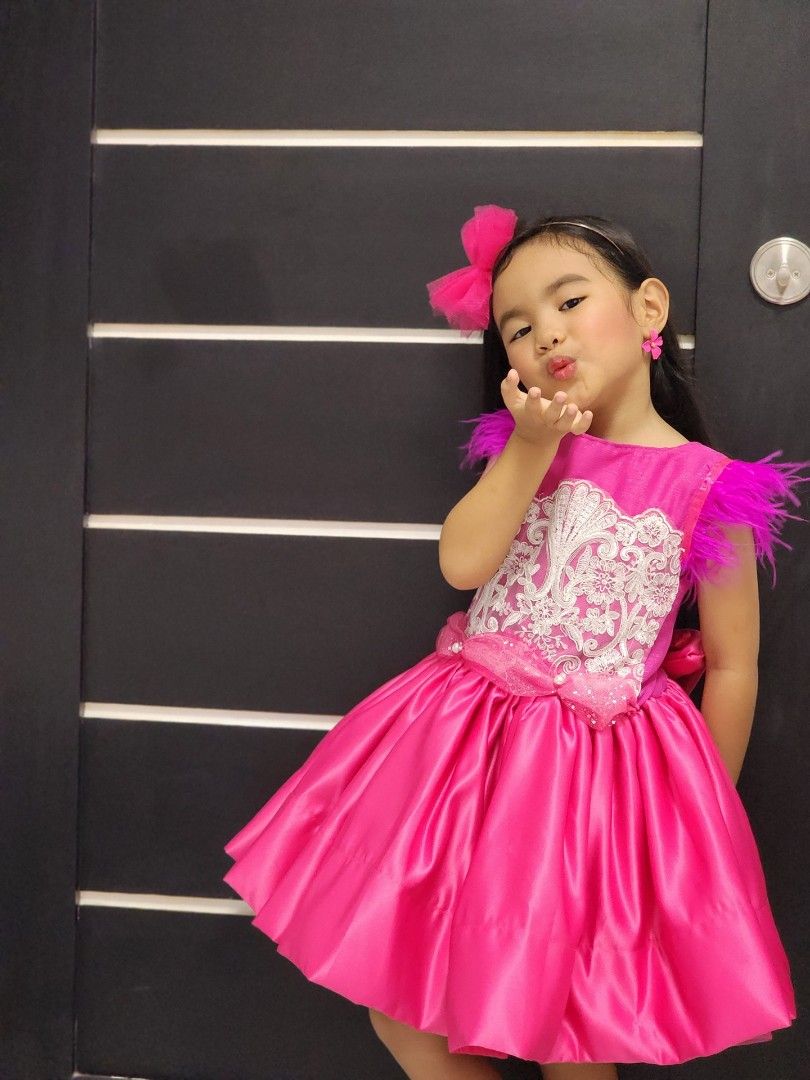 Layered organza barbie gown | Barbie gowns, Long flower dress, Kids  designer dresses