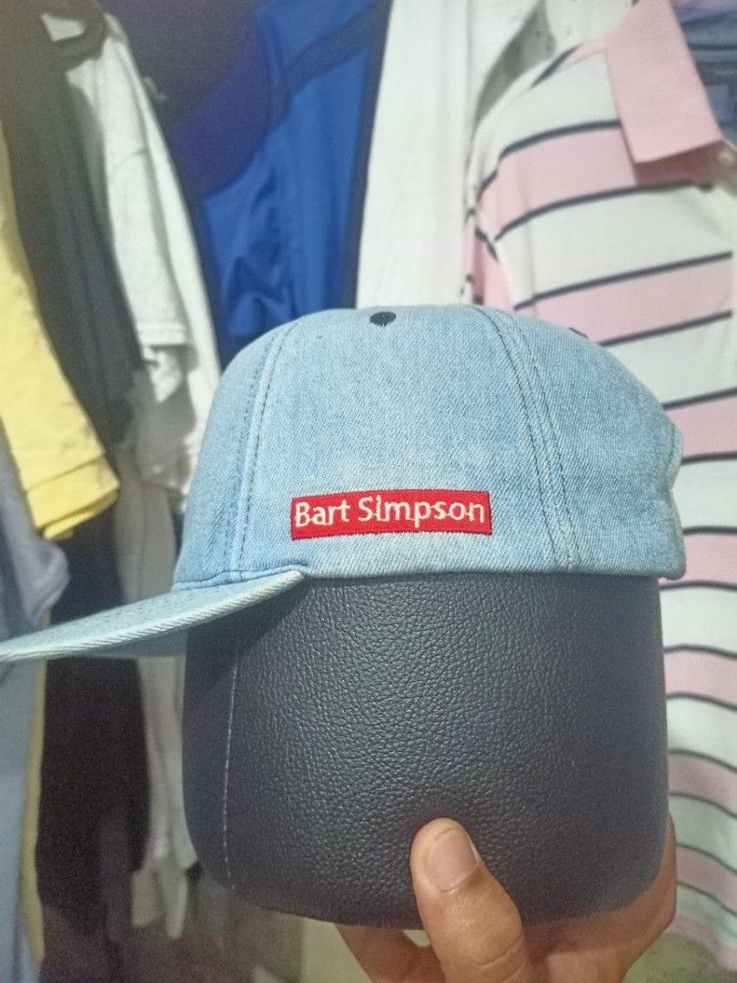 Bart Simpson Denim Snapback (Category: Caps & Hats) located in Cebu City. Submitted by johnferrer96412 (Listing ID 1239757176, Image 2). Description: Bart Simpson Denim Snapback One size fits all Excellent condition No issue Dm. -850💸.