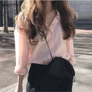 Bershka pink peach shirt