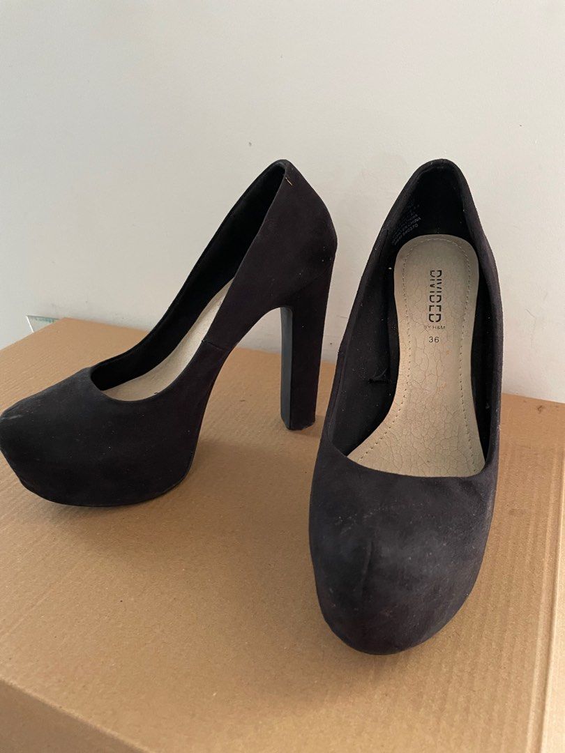 H M Black heels Women s Fashion Footwear Heels on Carousell