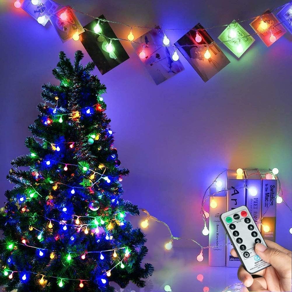 52ft Battery Powered String Lights - 120 LED With Remote & Timer, Warm White