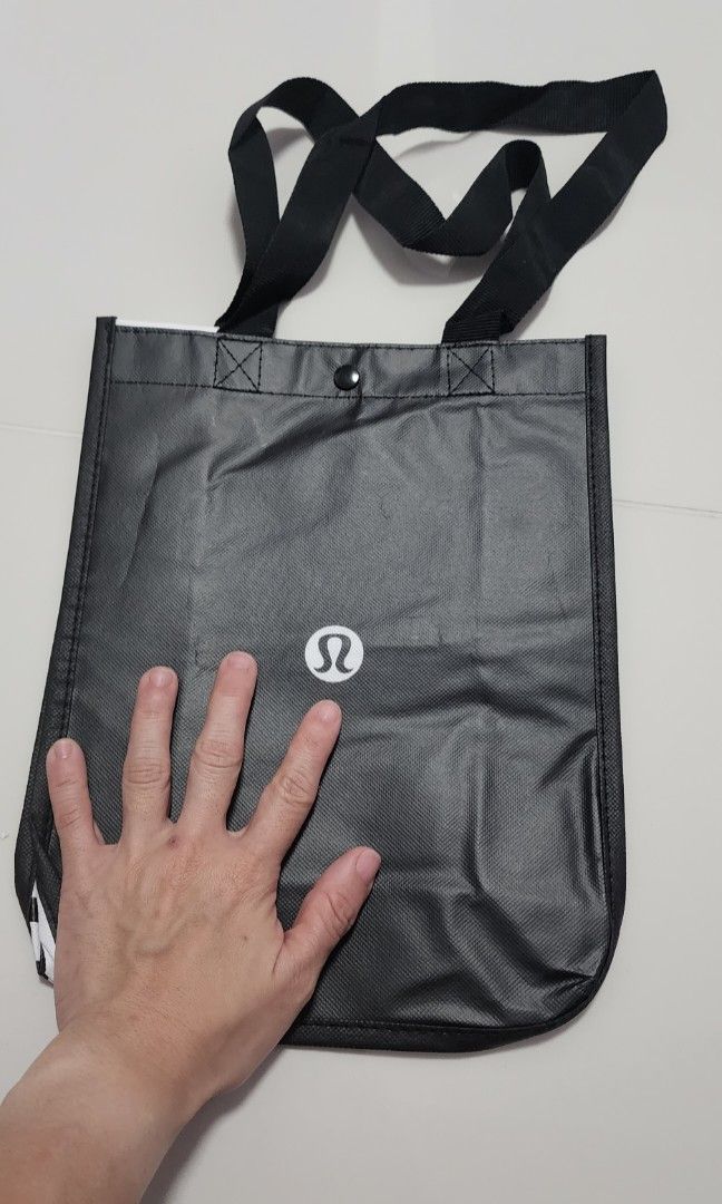 Stylish Lululemon Ombre White Black Reusable Shopping Bag