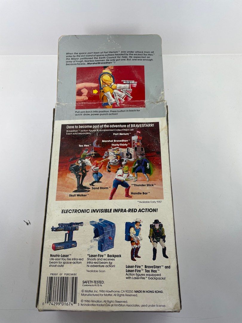 1986 Mattel Bravestarr Marshall Bravestarr action figure w/ armor & Laser  Fire