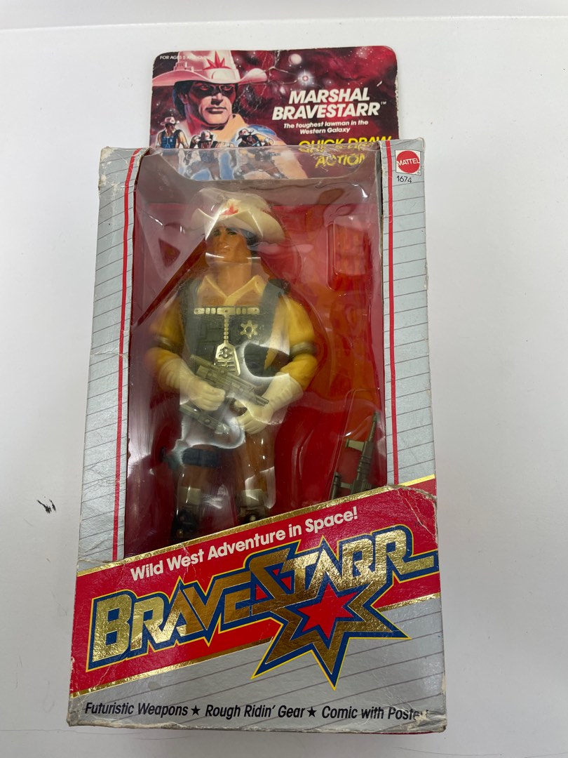 1986 Mattel Bravestarr Marshall Bravestarr action figure w/ armor