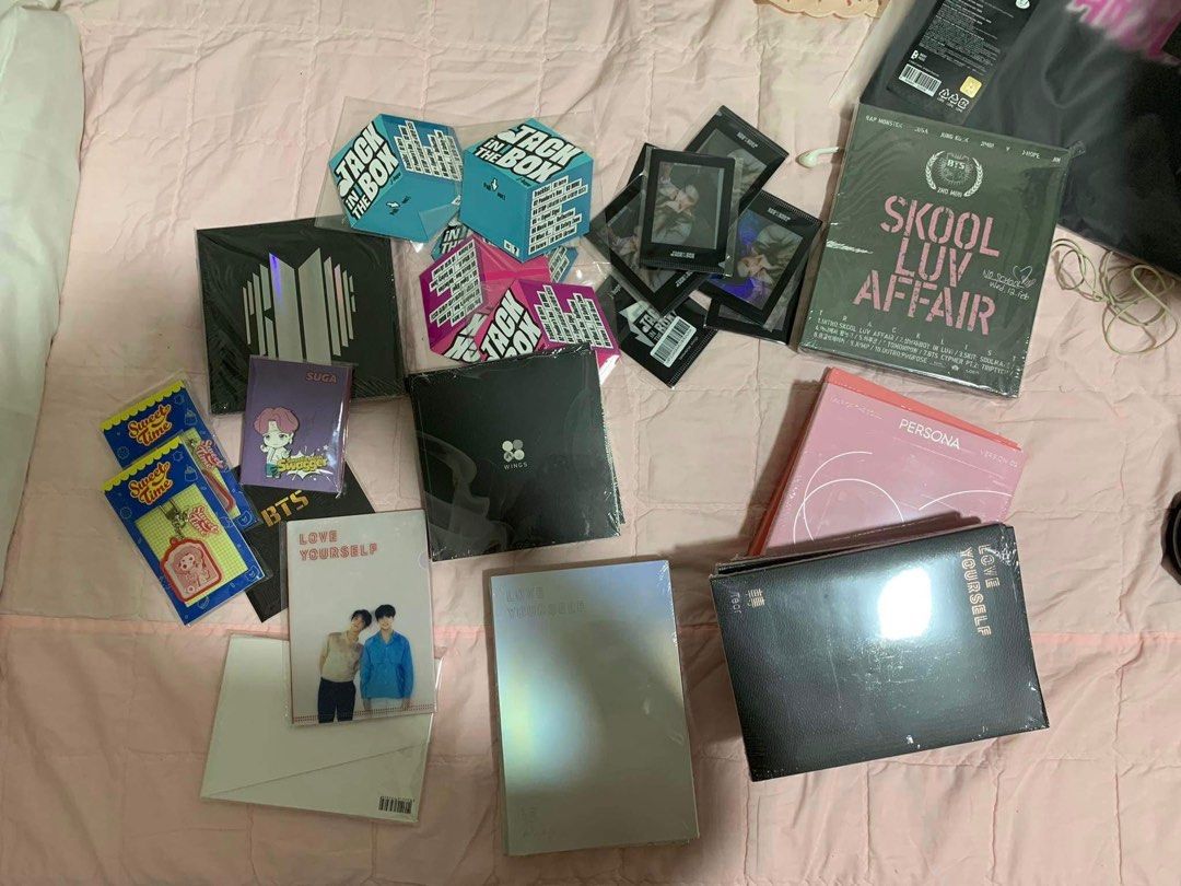 SEALED BTS MERCH (Albums, Tumbler, Shirt etc) (Category: K-Wave Merchandise) located in Tagaytay City. Submitted by mariapatricemb (Listing ID 1239774007, Image 2). Description: For as low as 400 (PM me for prices ng each item) Inuubos ko na lang po so selling na lang for its SRP Thank you.