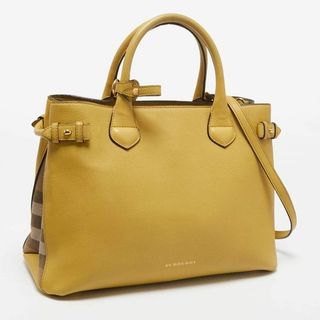 Burberry Brown/Beige House Check Fabric and Leather Medium Banner Tote  Burberry | The Luxury Closet